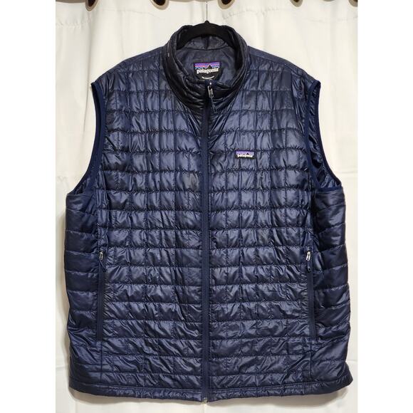 Patagonia Nano Puff Packable Insulated Vest Mens Size 3XL Full-Zip Blue